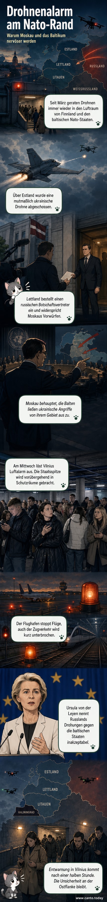 Menschen versammeln sich nach einem Luftalarm in einem Schutzraum des litauischen Parlaments in Vilnius, Litauen.