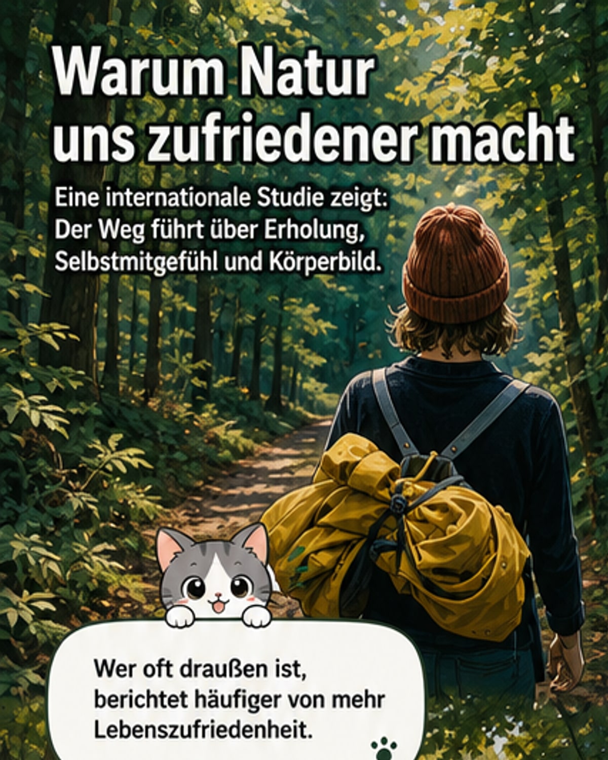 Natur macht zufriedener – aber indirekt