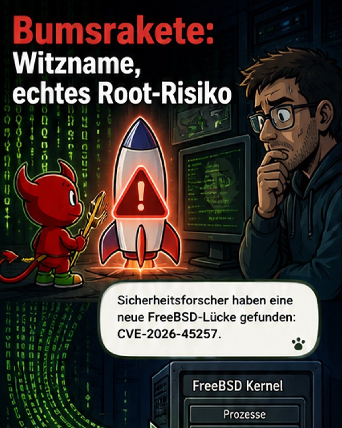 „Bumsrakete“: Kritische FreeBSD-Lücke