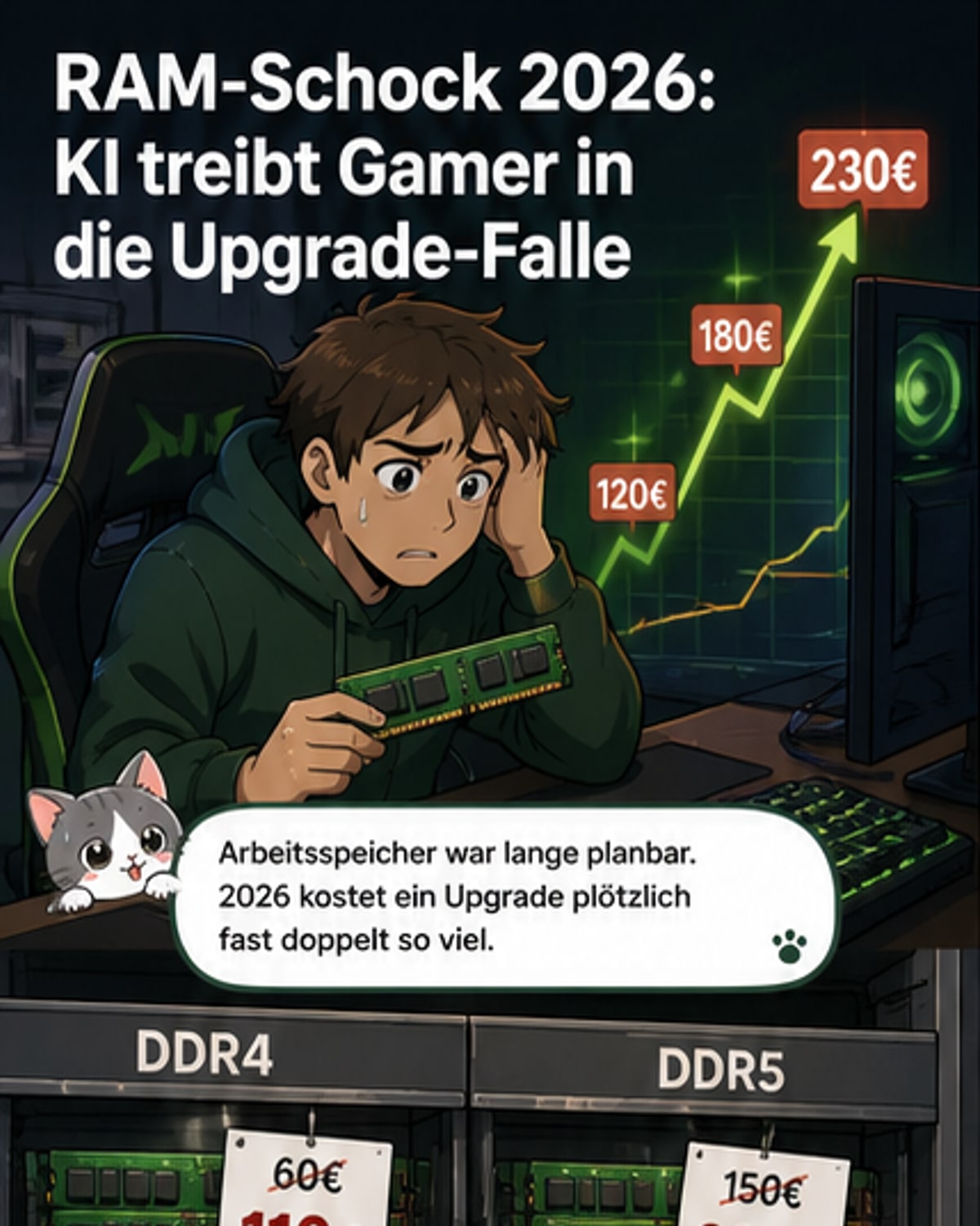 RAM-Preise 2026: Warum Gamer doppelt zahlen