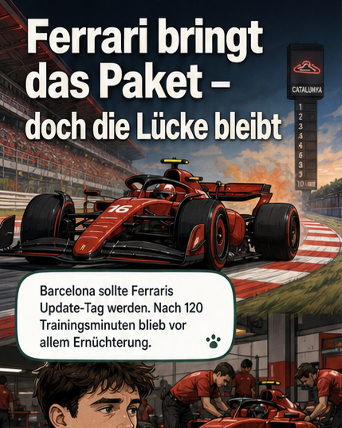 Ferrari-Update ohne Wirkung in Barcelona