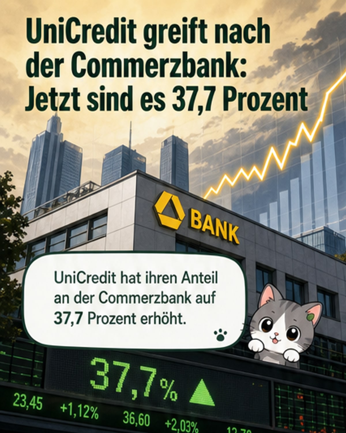 UniCredit erhöht Commerzbank-Beteiligung