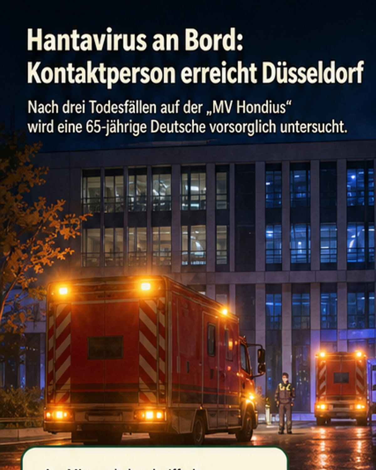 Hantavirus: Kontaktperson in Düsseldorf aufgenommen