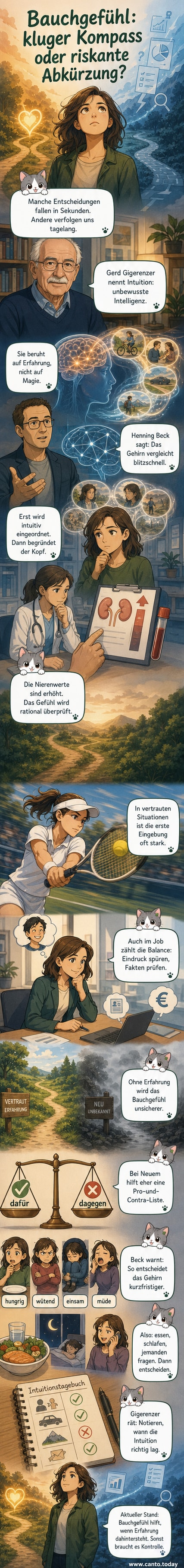 Illustration eines Gehirns mit darin verlaufenden Signalen, die Erfahrungen aus der Vergangenheit mit einer aktuellen Entscheidungssituation verbinden.