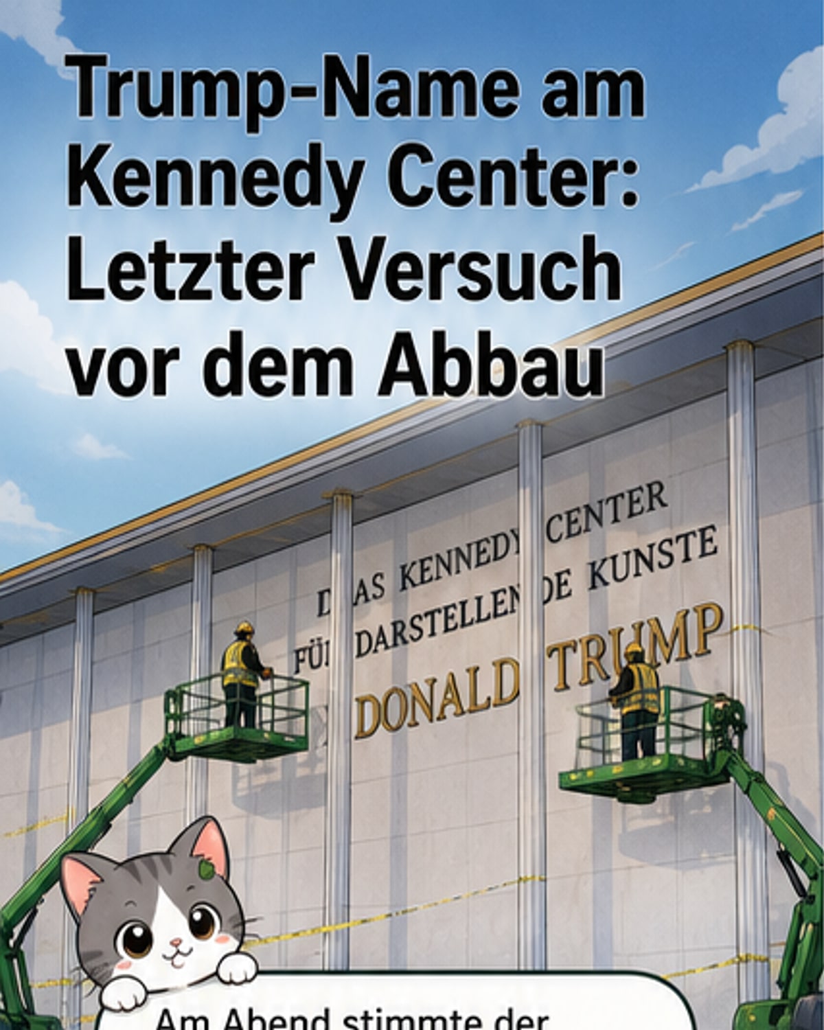 Trump-Name am Kennedy-Center bleibt vorerst