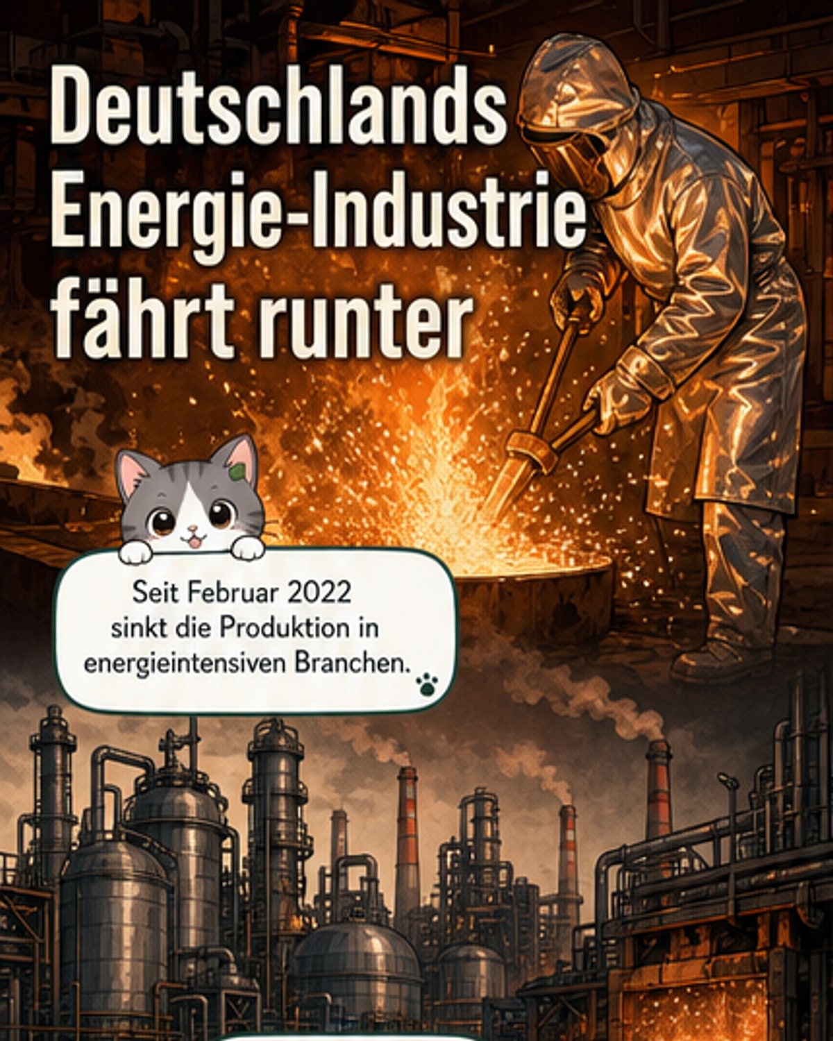 Industrie schrumpft nach Energiekrise