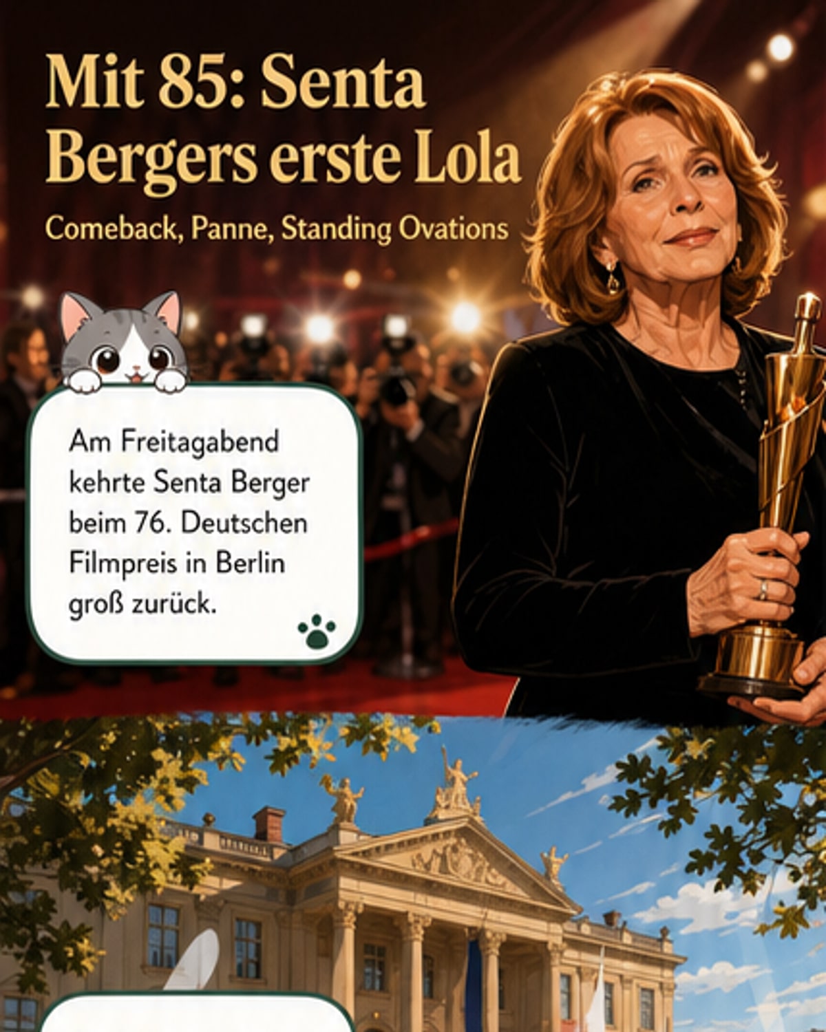 Senta Berger erhält erste Lola mit 85