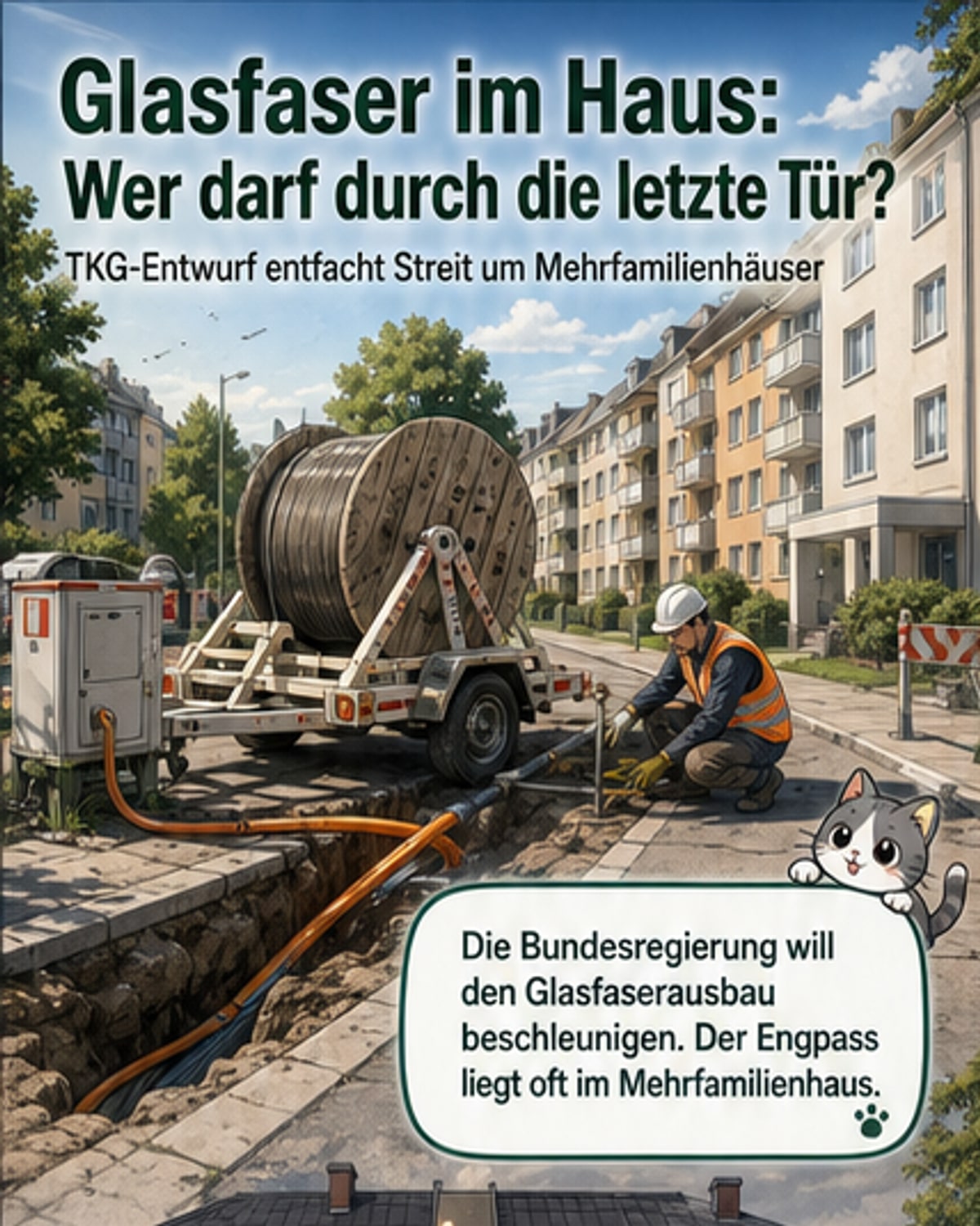 Streit um Glasfaserrecht: Monopol oder Wettbewerb?