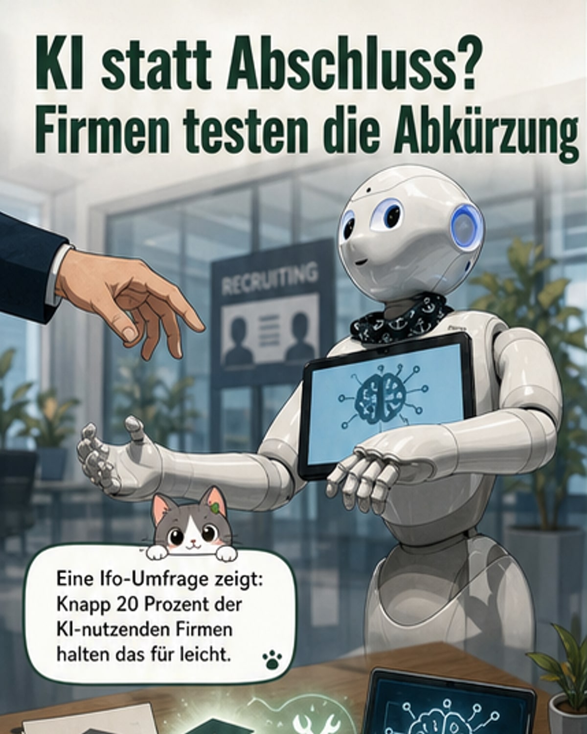 Jede 5. Firma sieht KI als Ersatz für Absolventen