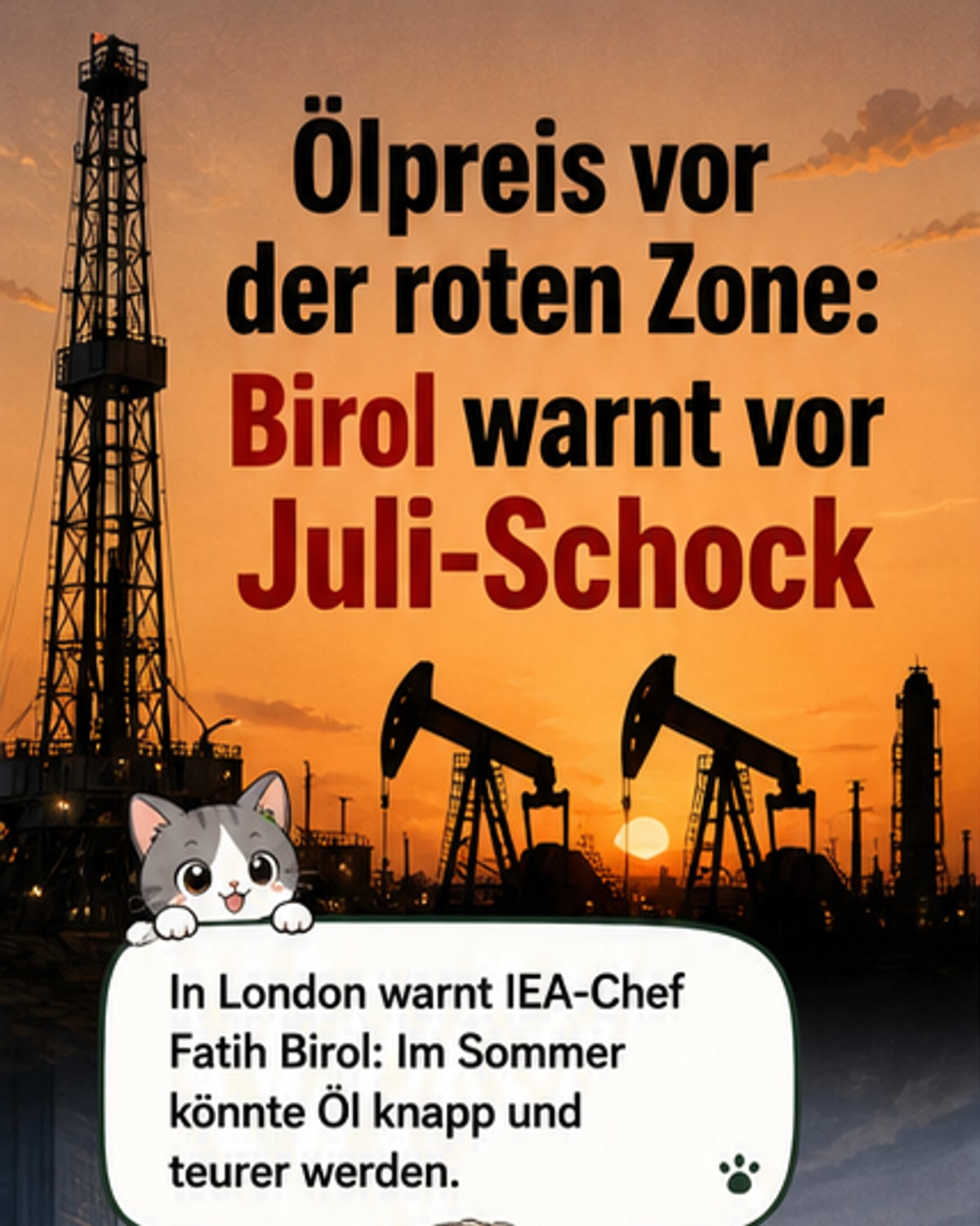 IEA-Chef warnt vor Ölpreis-Schock
