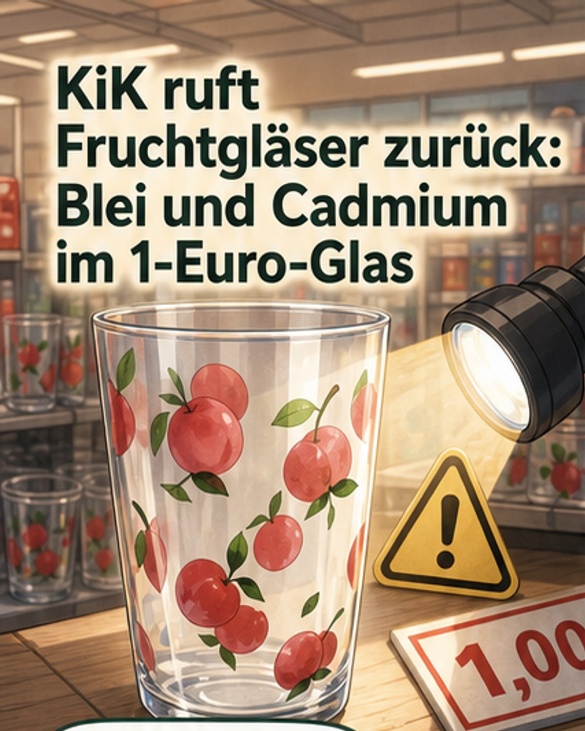 KiK ruft Trinkgläser mit Früchtemotiv zurück