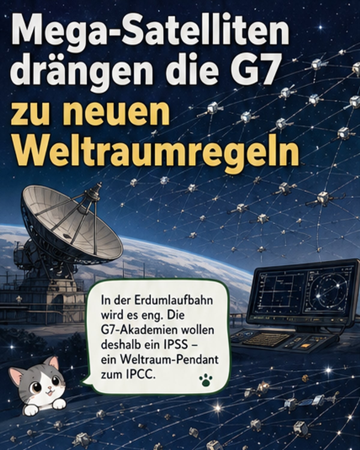 G7 fordert Weltraum-IPCC für Mega-Satelliten