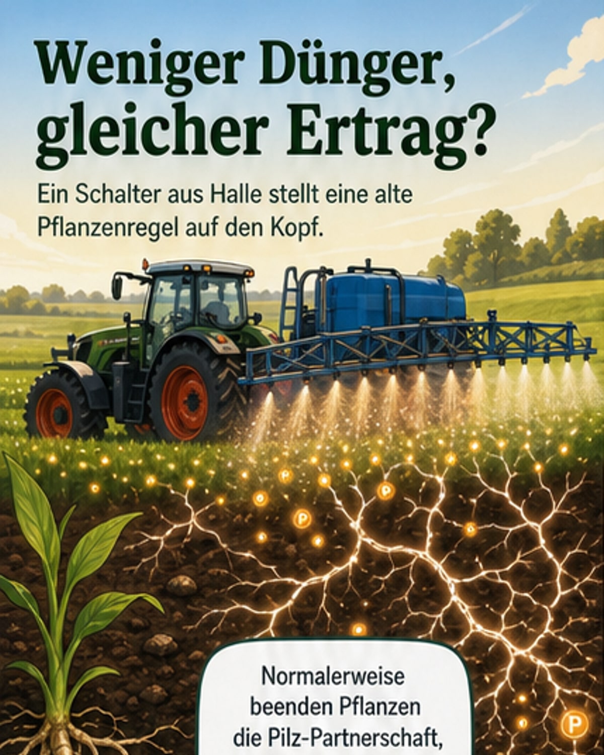 Pflanzen mit Pilzen: Dünger sparen ohne Ertrag zu verlieren?