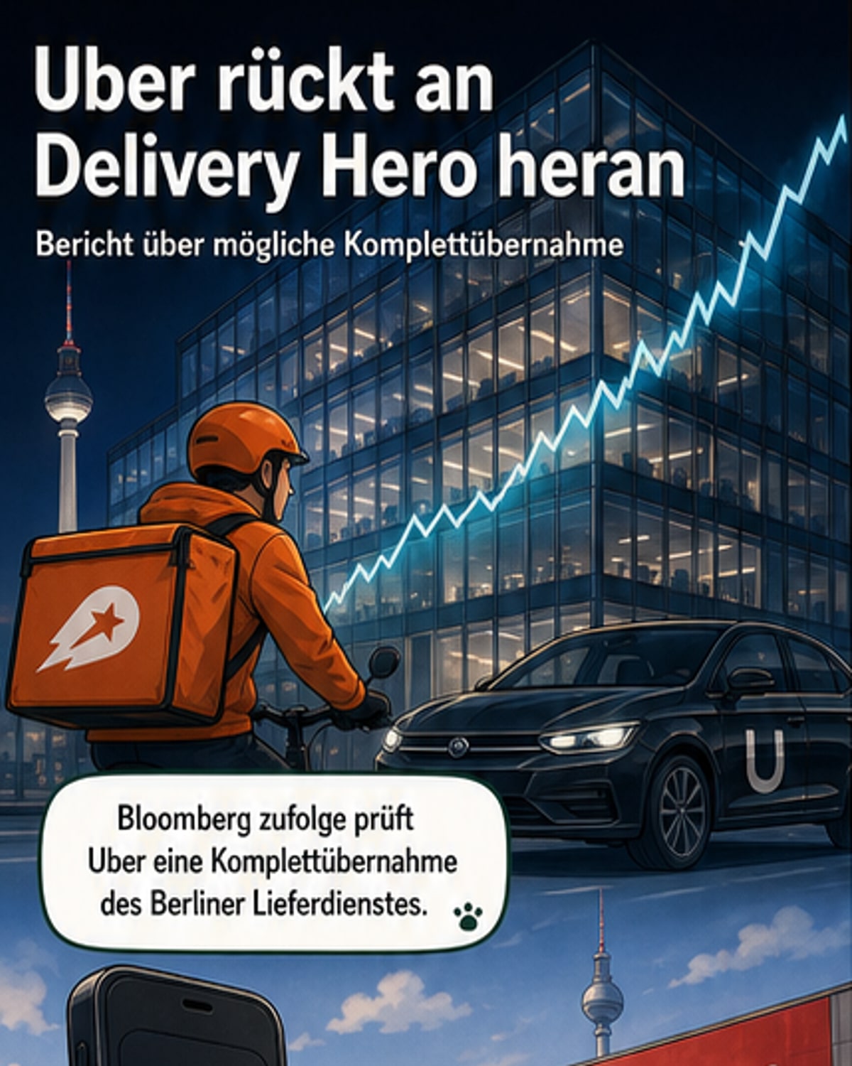 Uber prüft Übernahme von Delivery Hero