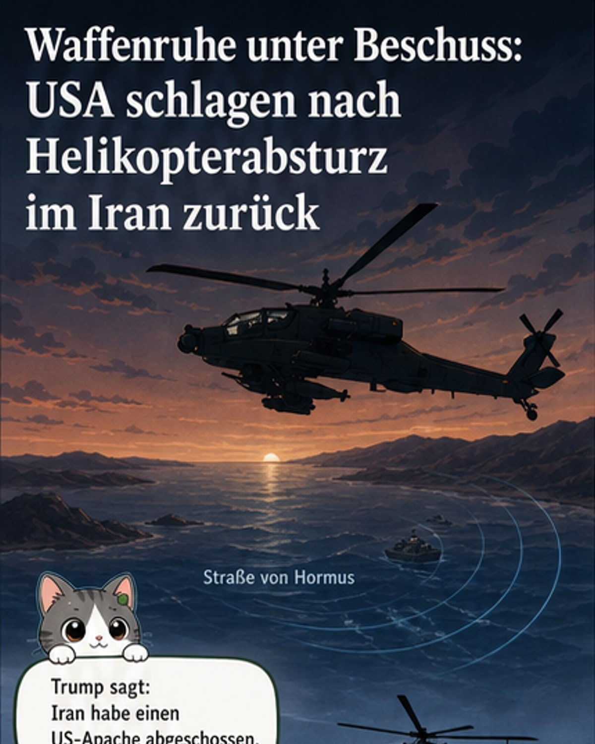 USA schlagen nach Hubschrauber-Abschuss zurück