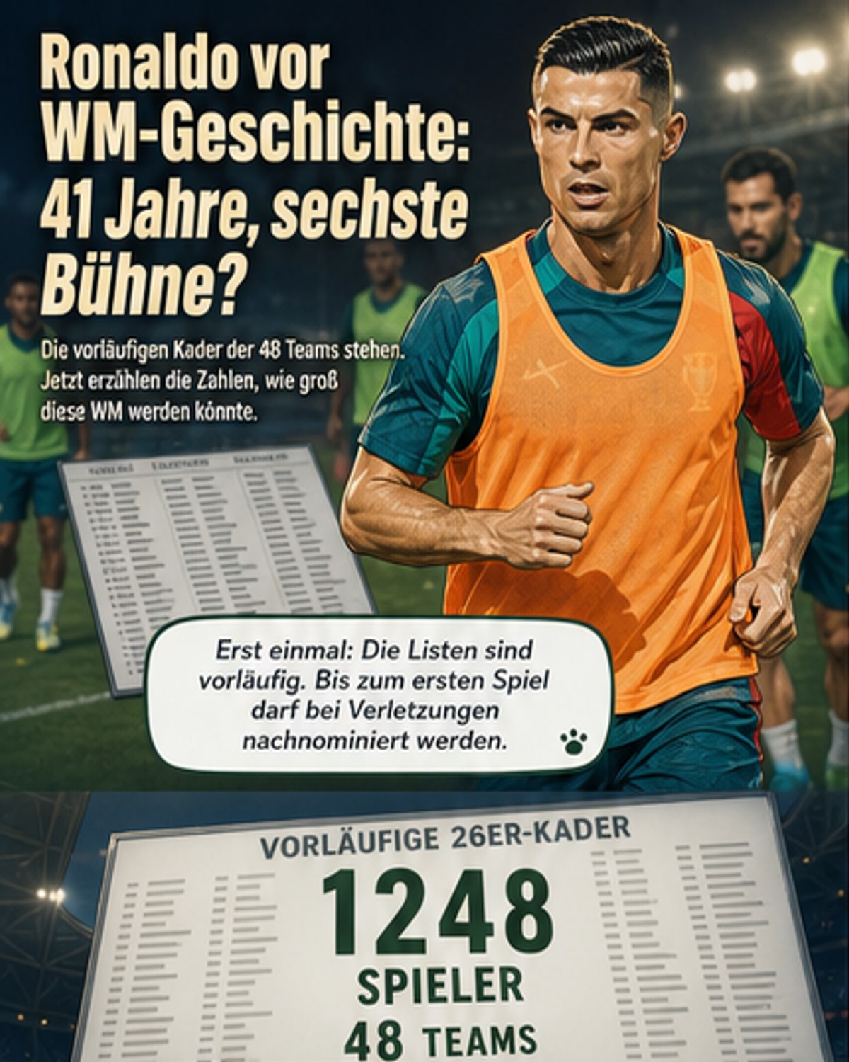 Ronaldo bei der WM: Der 41-Jährige schreibt Geschichte