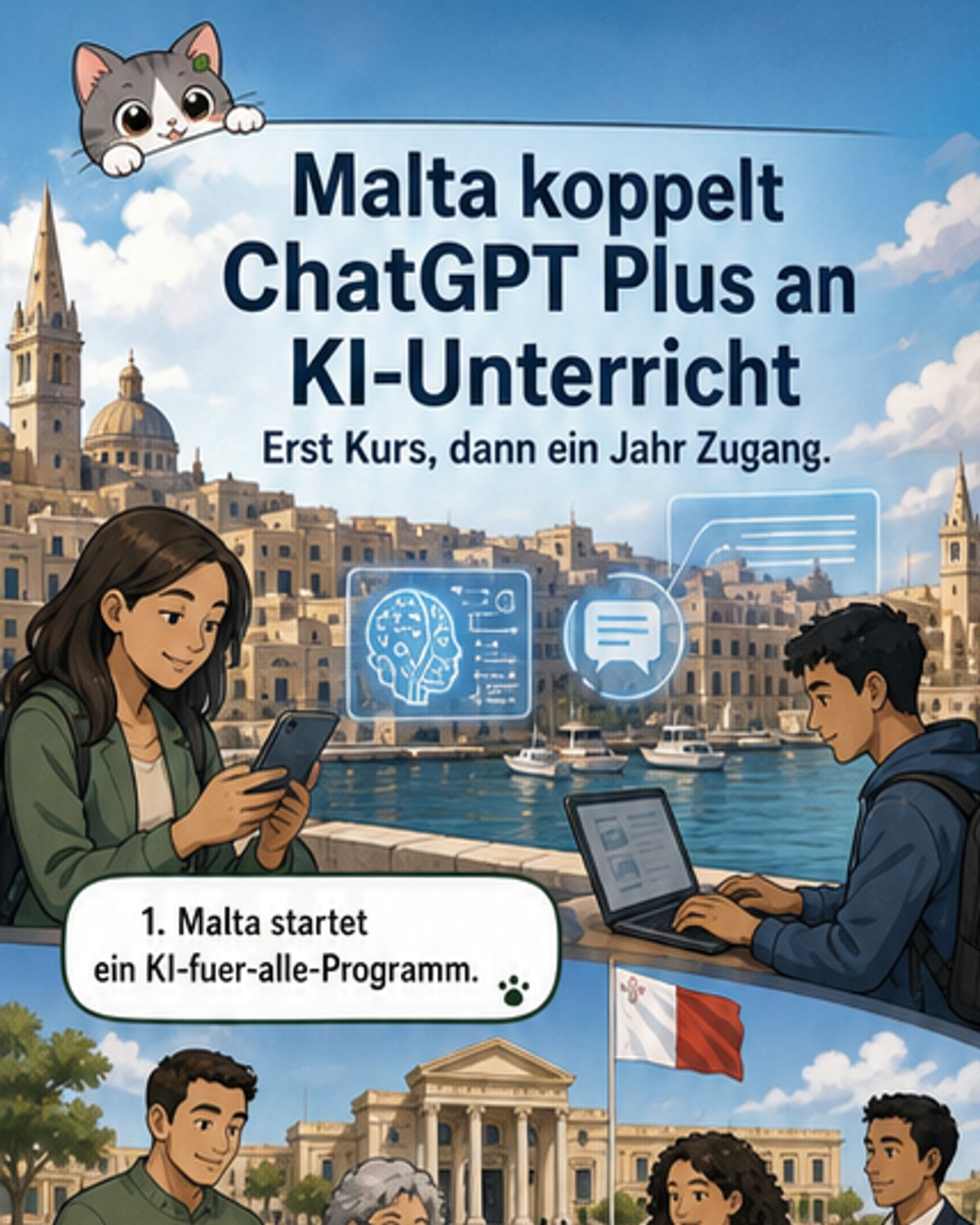 Malta schenkt Bürgern ChatGPT Plus
