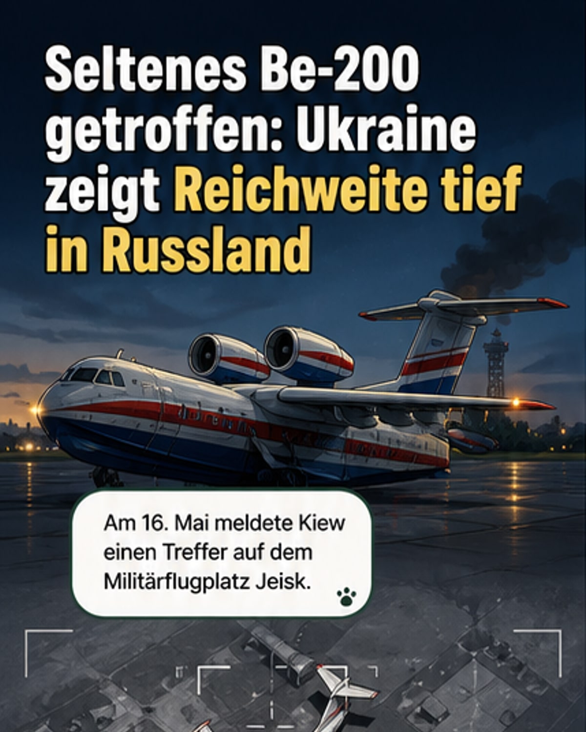 Seltene Be-200 zerstört