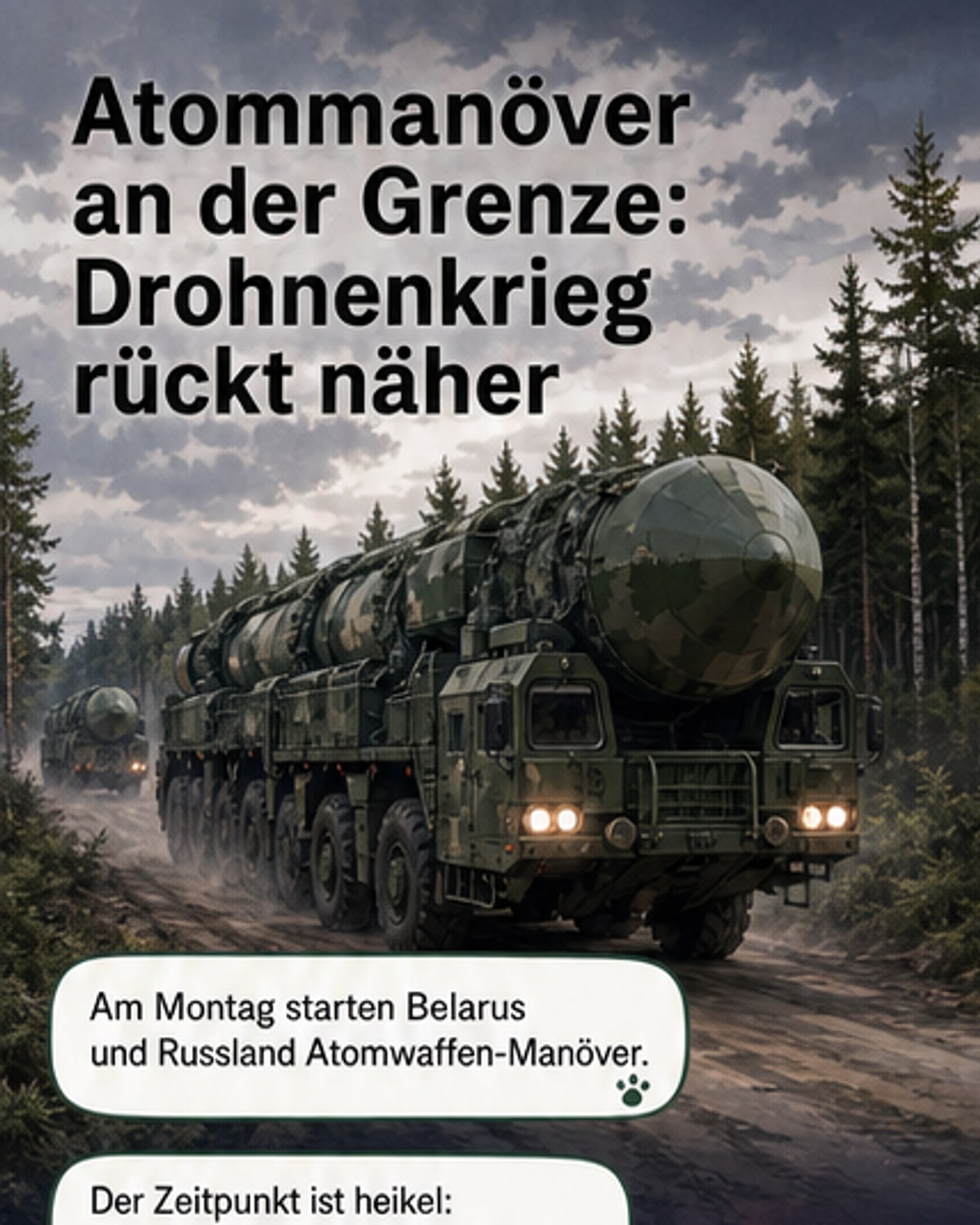 Belarus und Russland starten Atomwaffen-Manöver