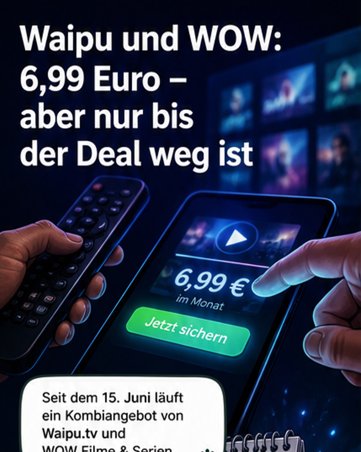 Serien-Deal: Waipu & WOW sparen 126 €