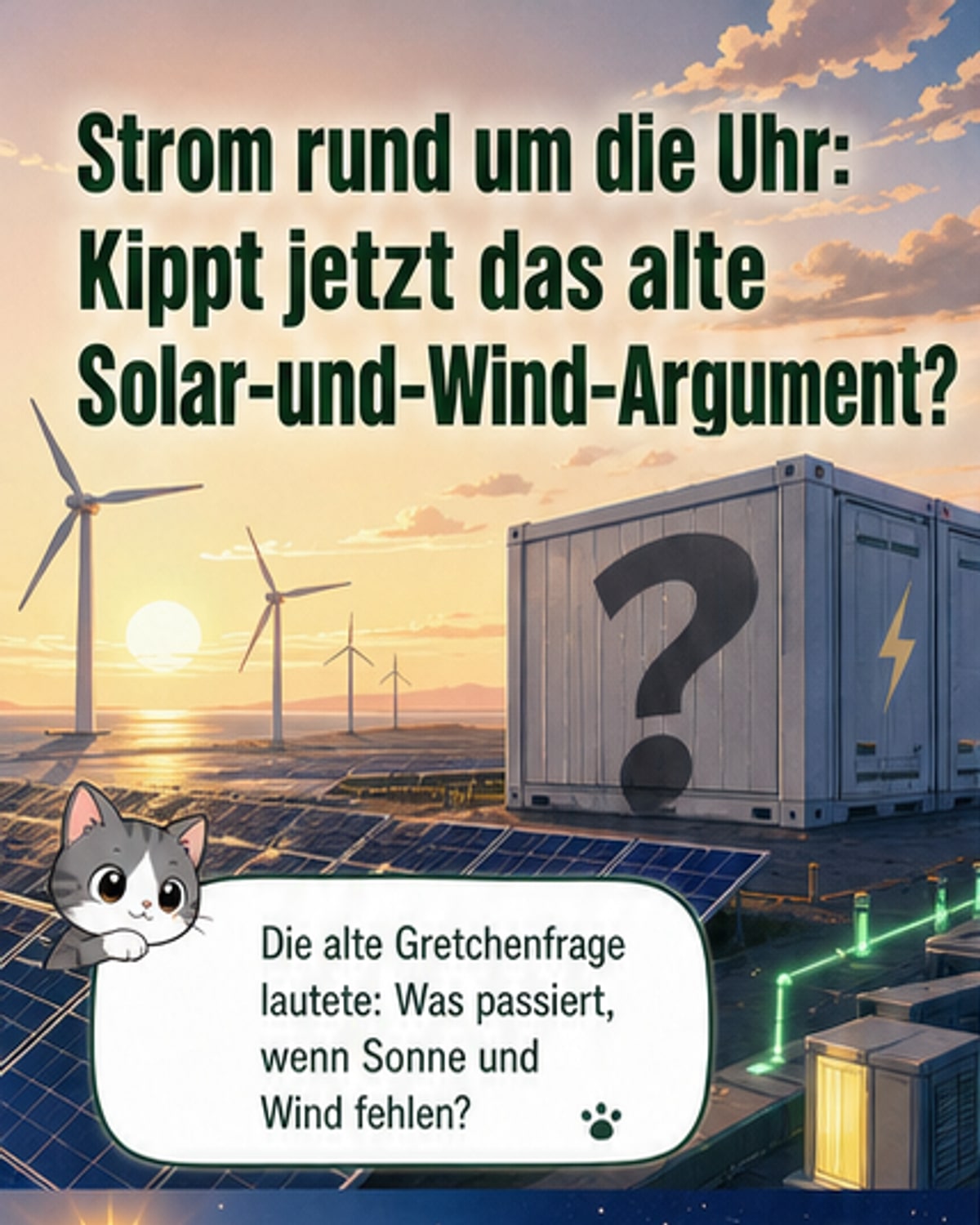 24/7 Strom aus Wind und Solar: Jetzt real