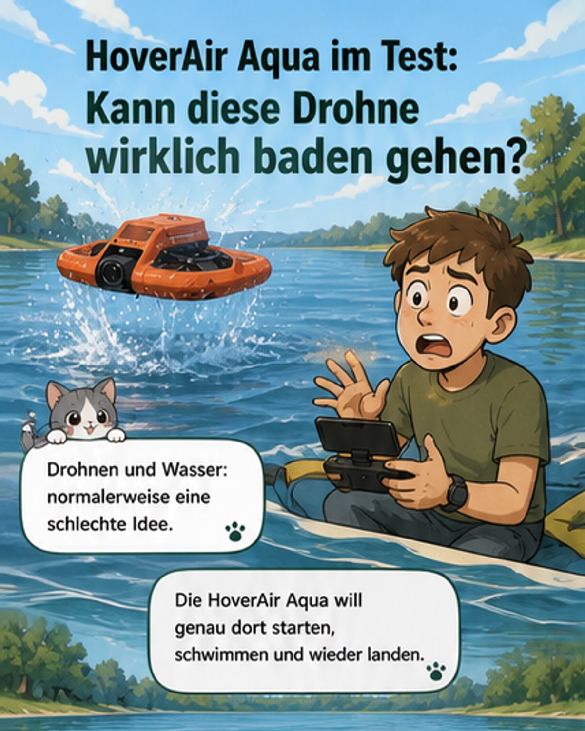 Die wasserdichte Drohne mit Seepferdchen-Charme