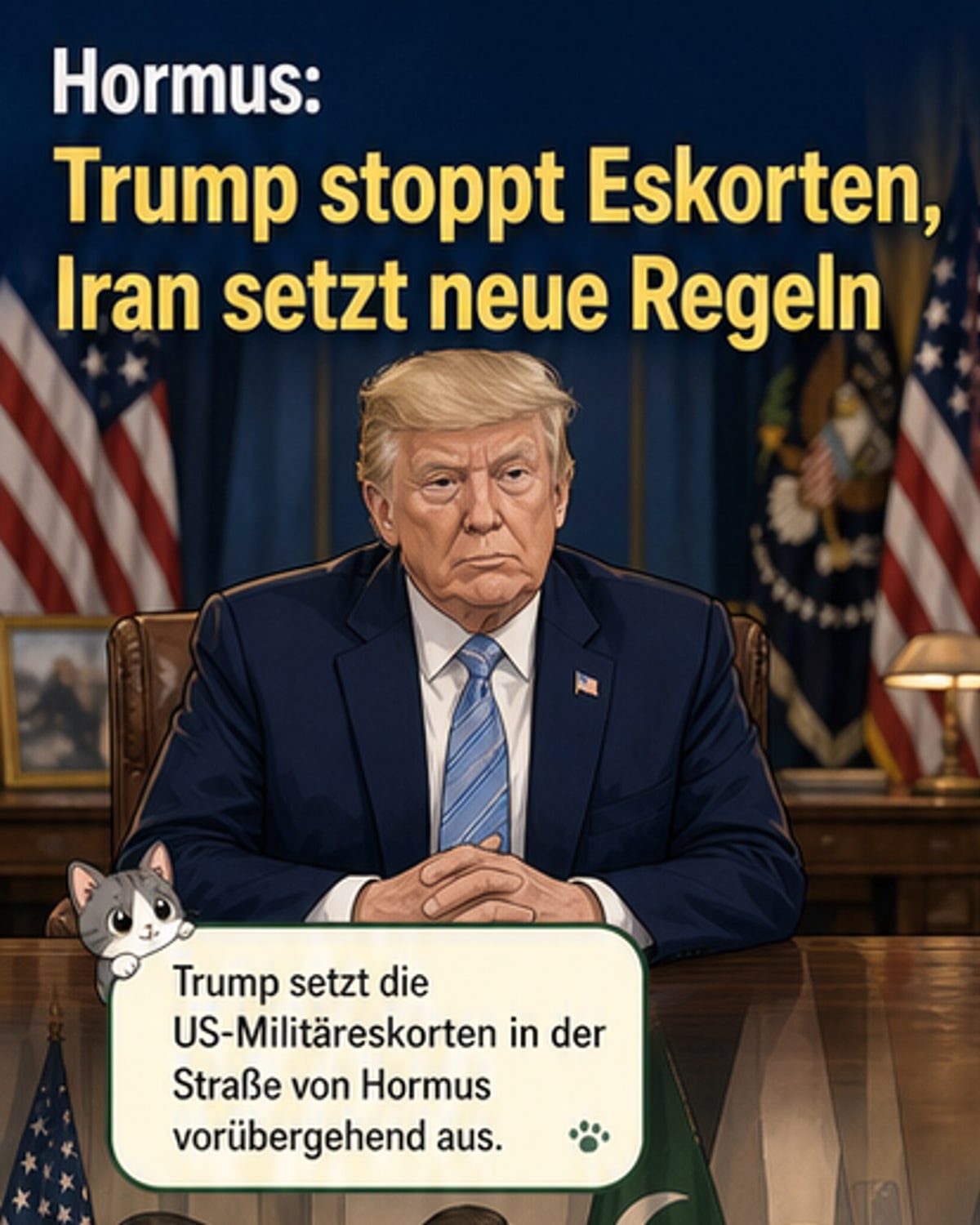 Trump stoppt Militäreskort in der Straße von Hormus