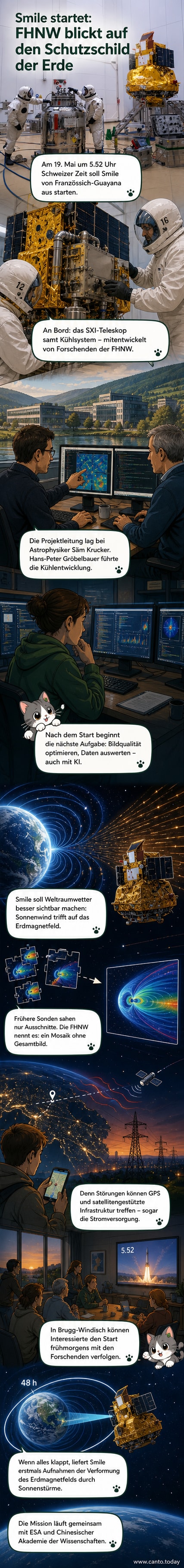 Forschende arbeiten am Radiator des SXI-Teleskops für den Smile-Satelliten.