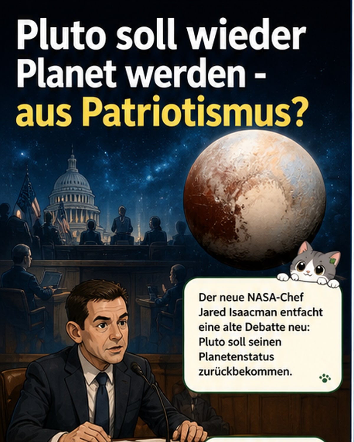 Pluto: Wieder Planet dank Patriotismus?