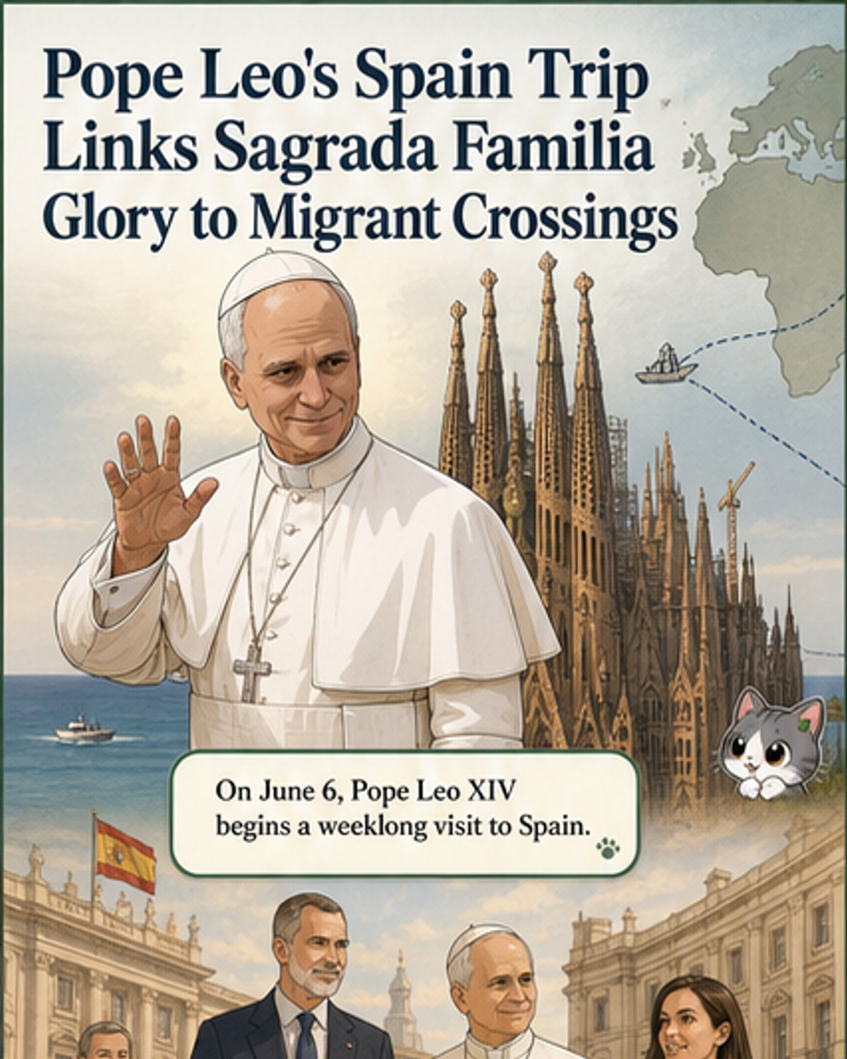 Pope to inaugurate Sagrada Familia tower