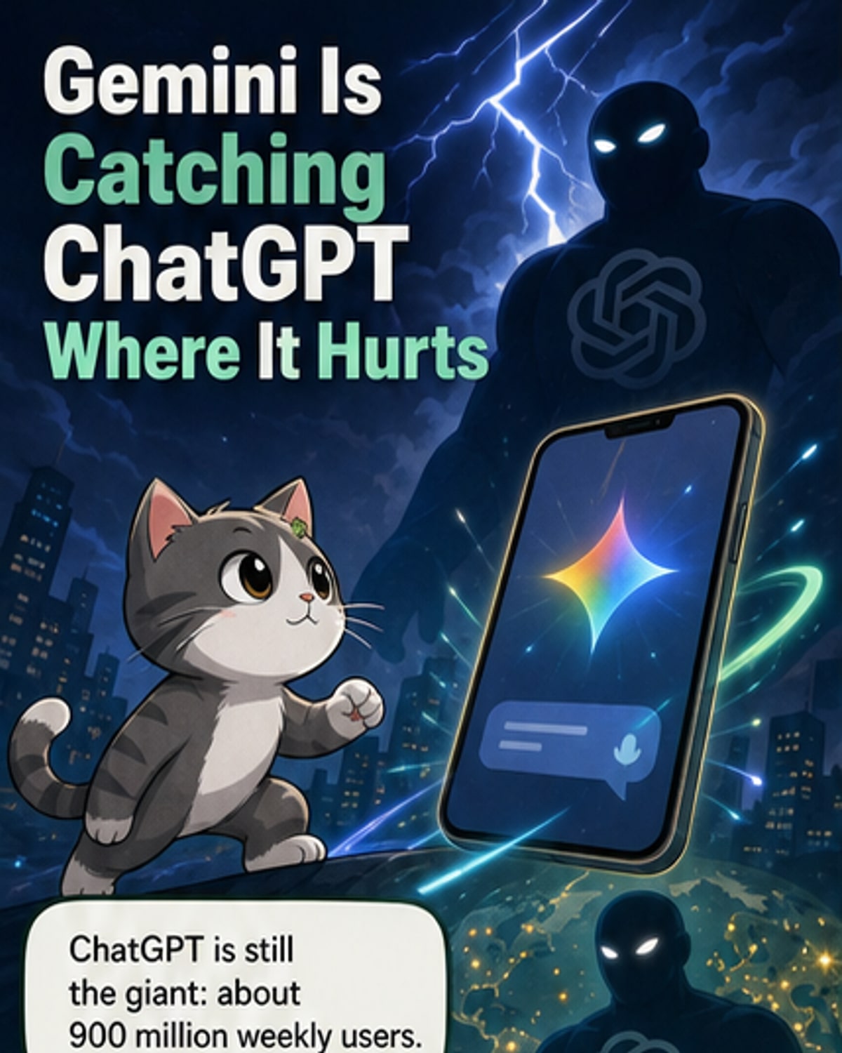 Gemini is catching up to ChatGPT