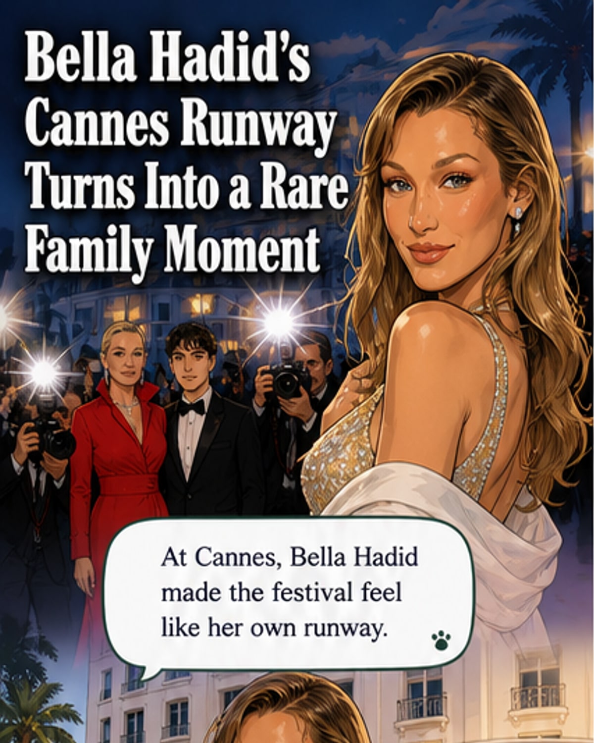 Bella Hadid’s Cannes Family Moment