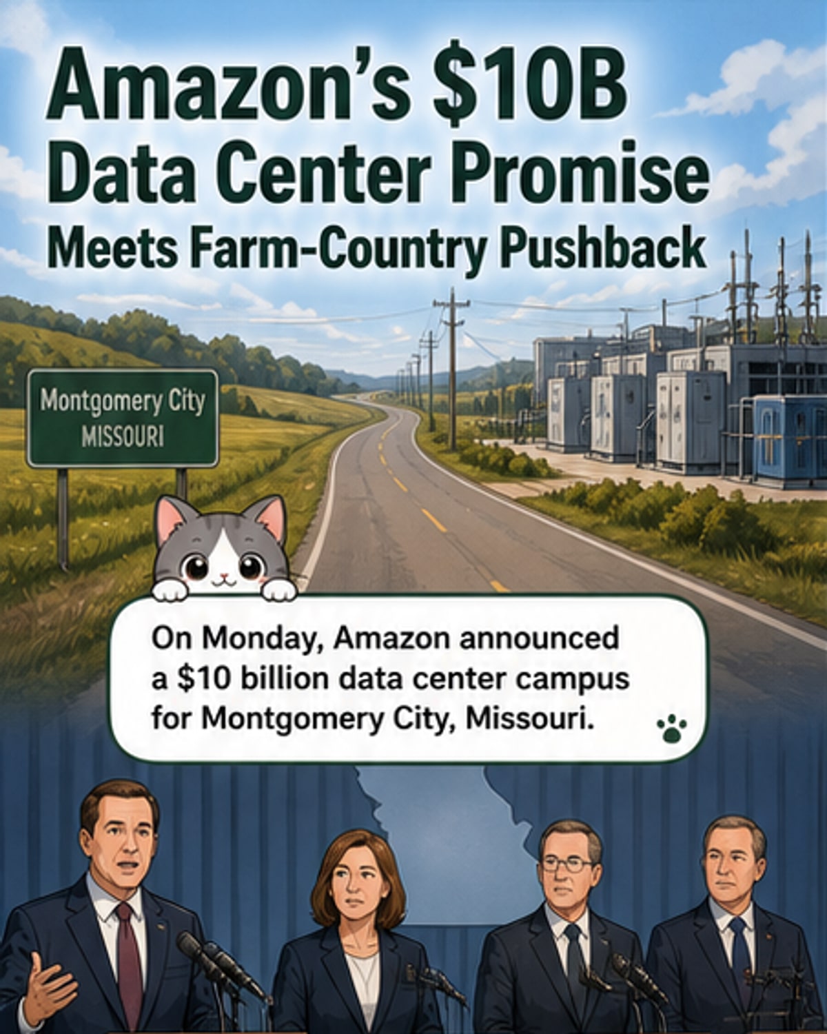 Amazon’s $10B Data Center Faces Local Pushback