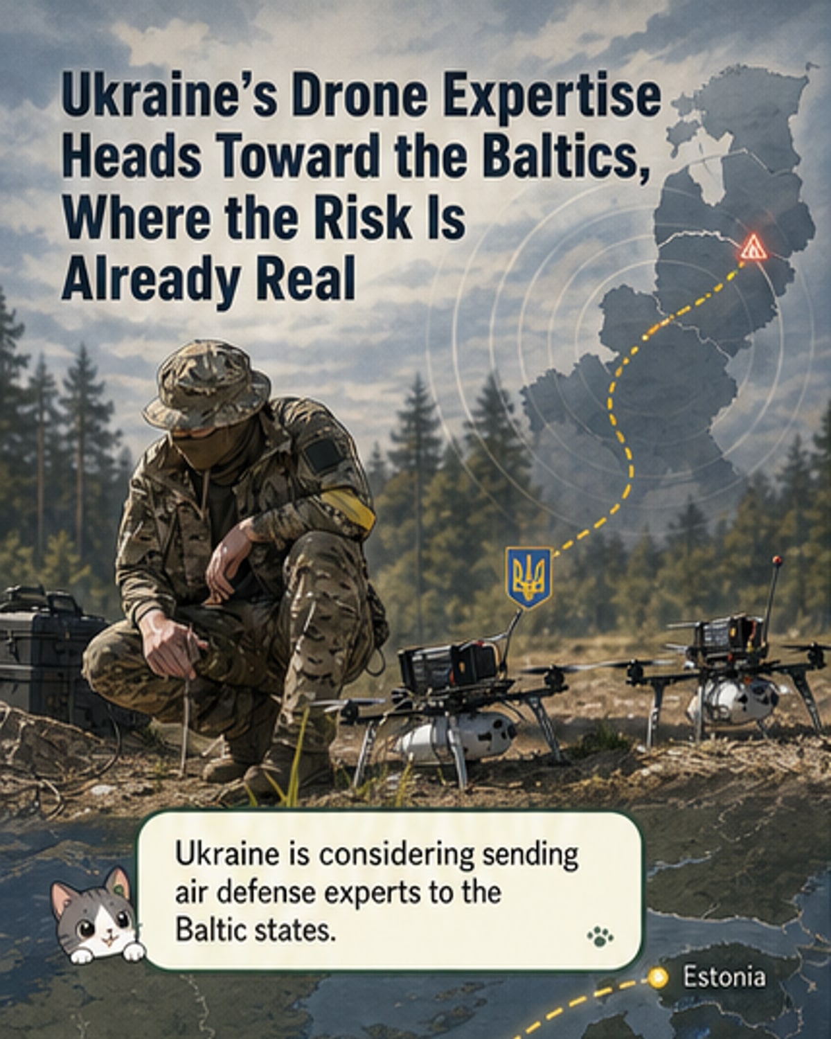 Ukraine Sends Drone Experts to Baltics