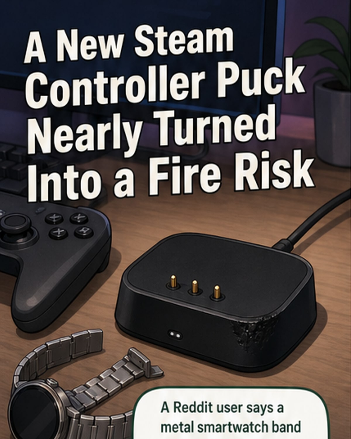 Steam Controller Charging Puck Sparks Fire Scare