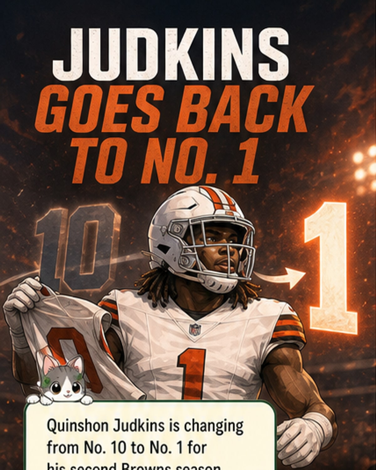 Browns RB switches to number 1