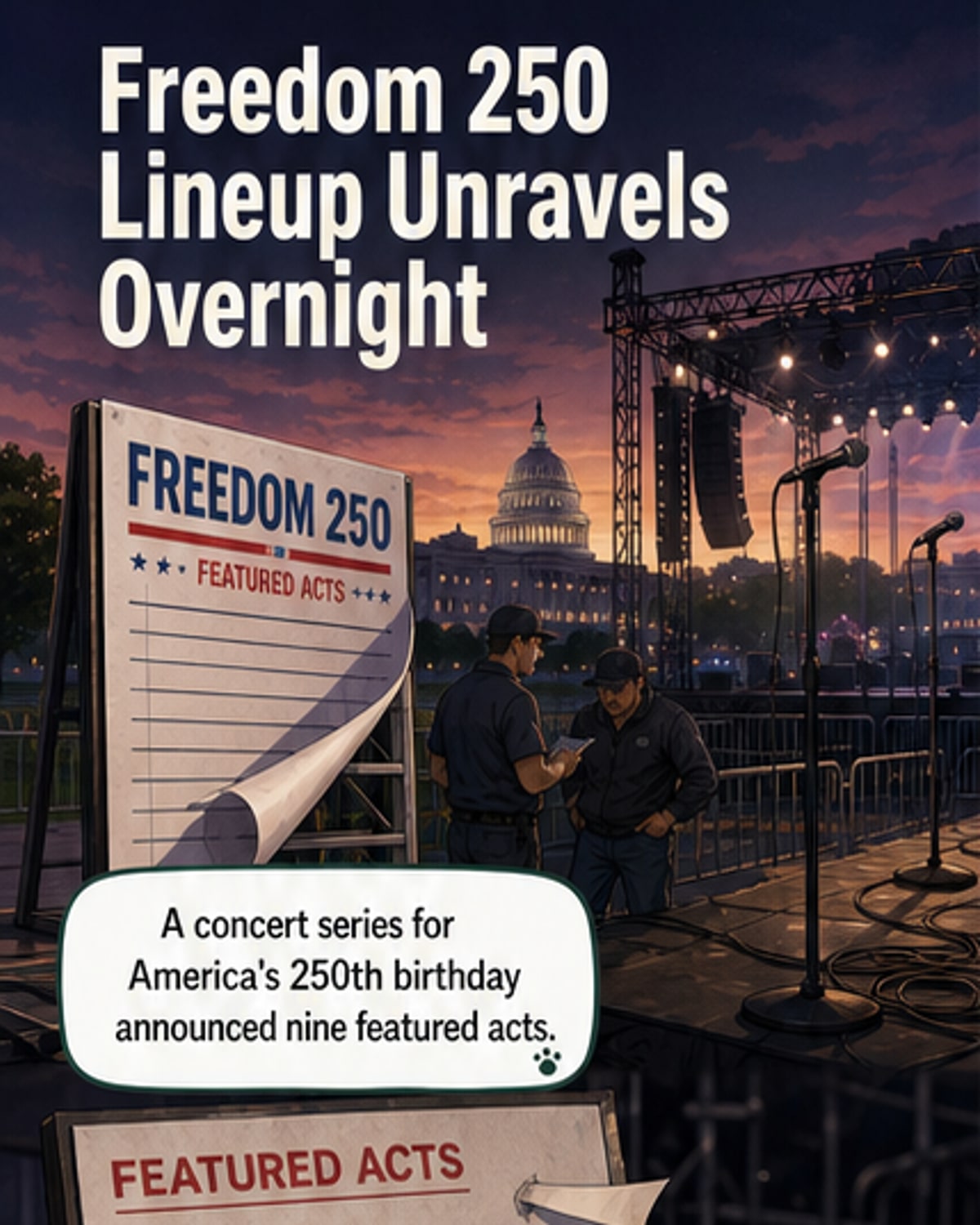 Musicians Back Out of Trump 250 Concert