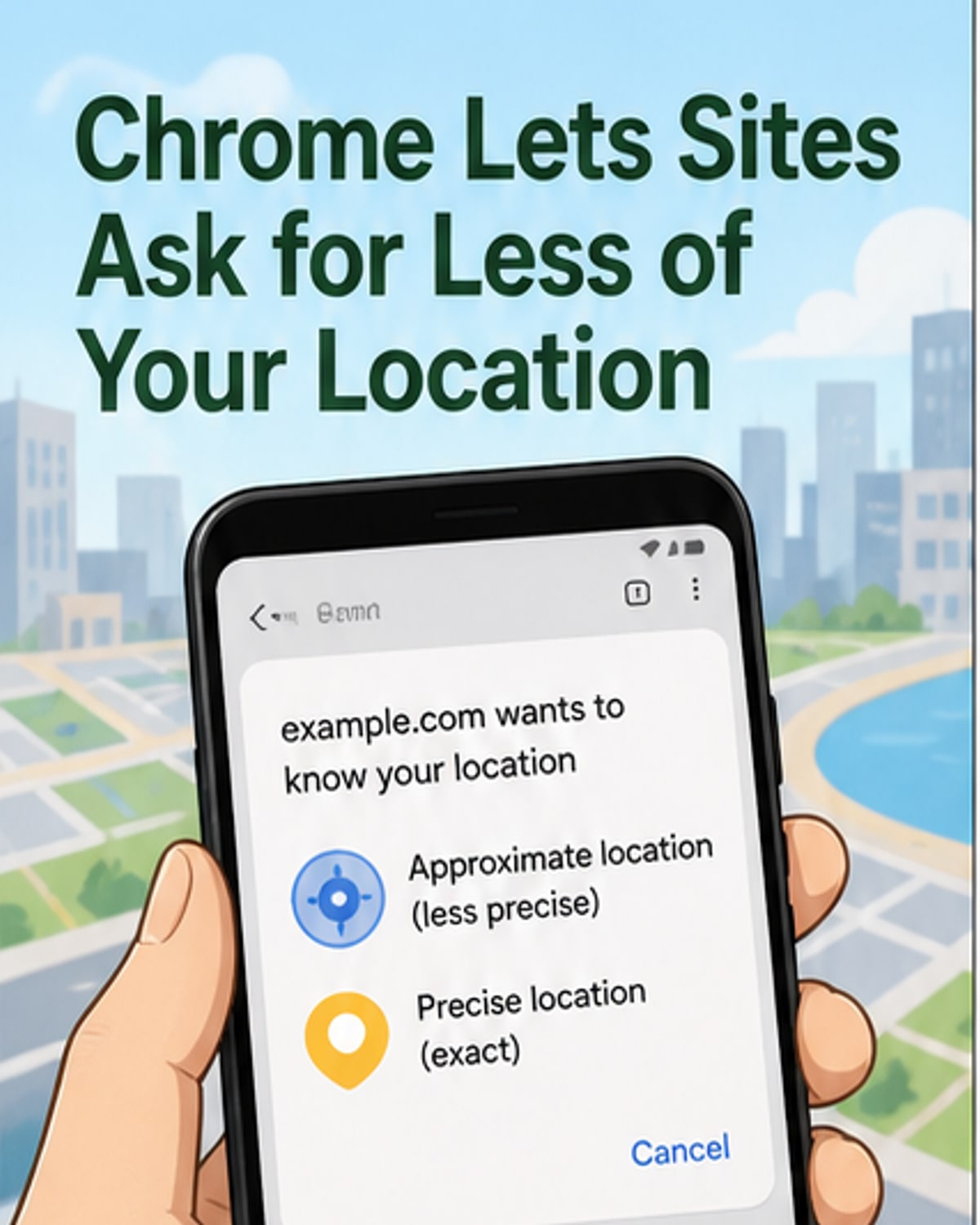 Chrome now offers approximate location sharing