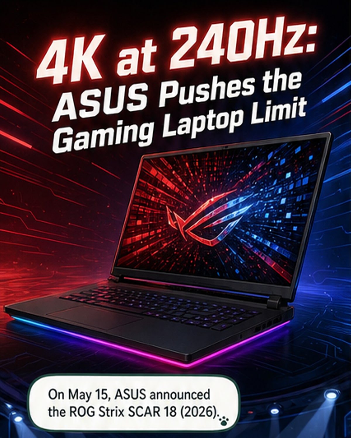 World’s First 4K 240Hz Mini LED Gaming Laptop
