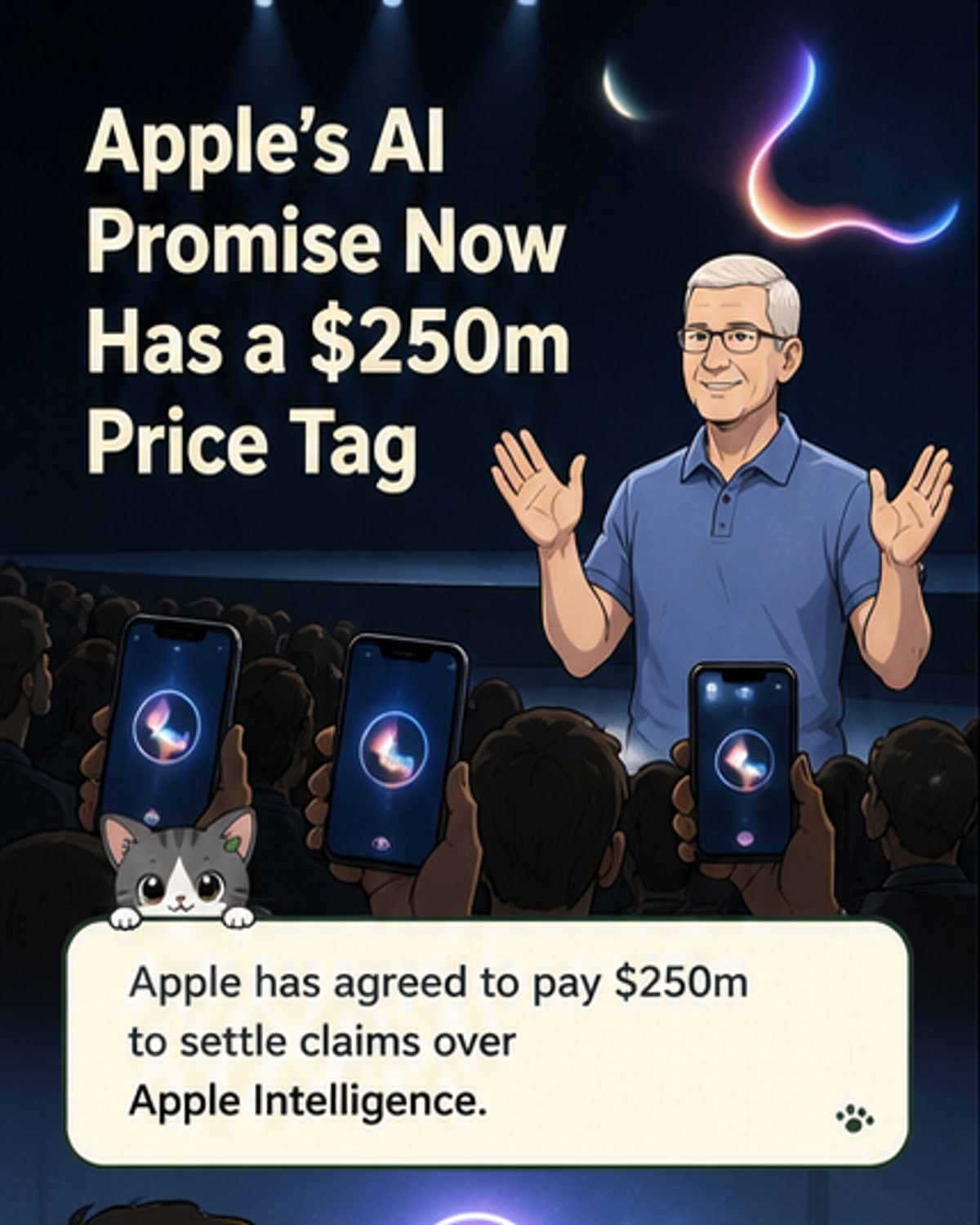 Apple pays $250M over AI claims