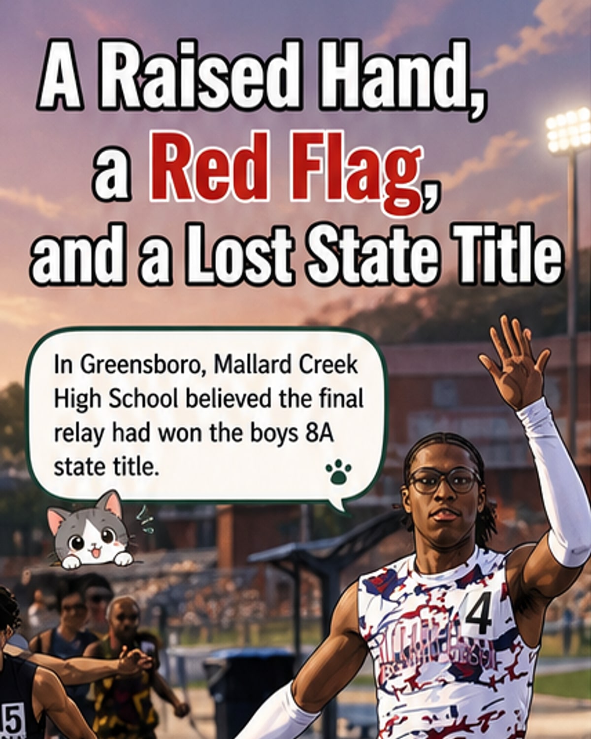 Hand raise costs relay team the title