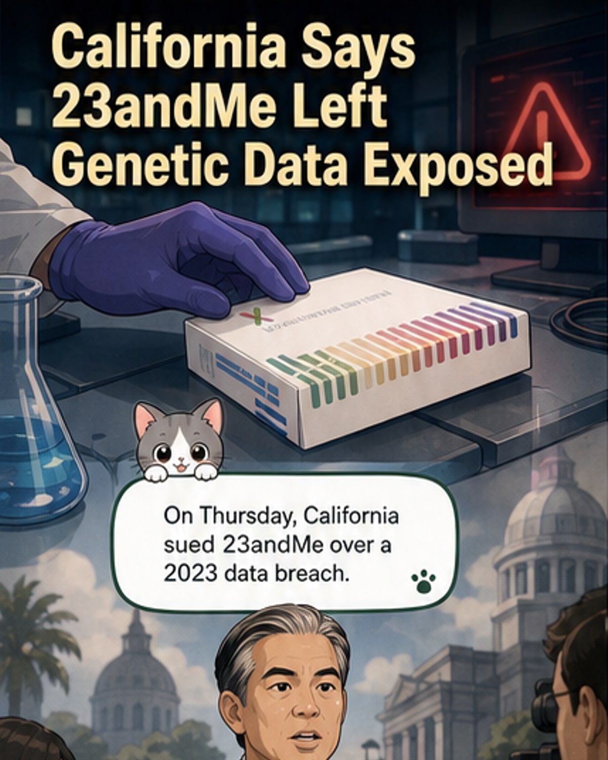 California sues 23andMe over genetic data breach
