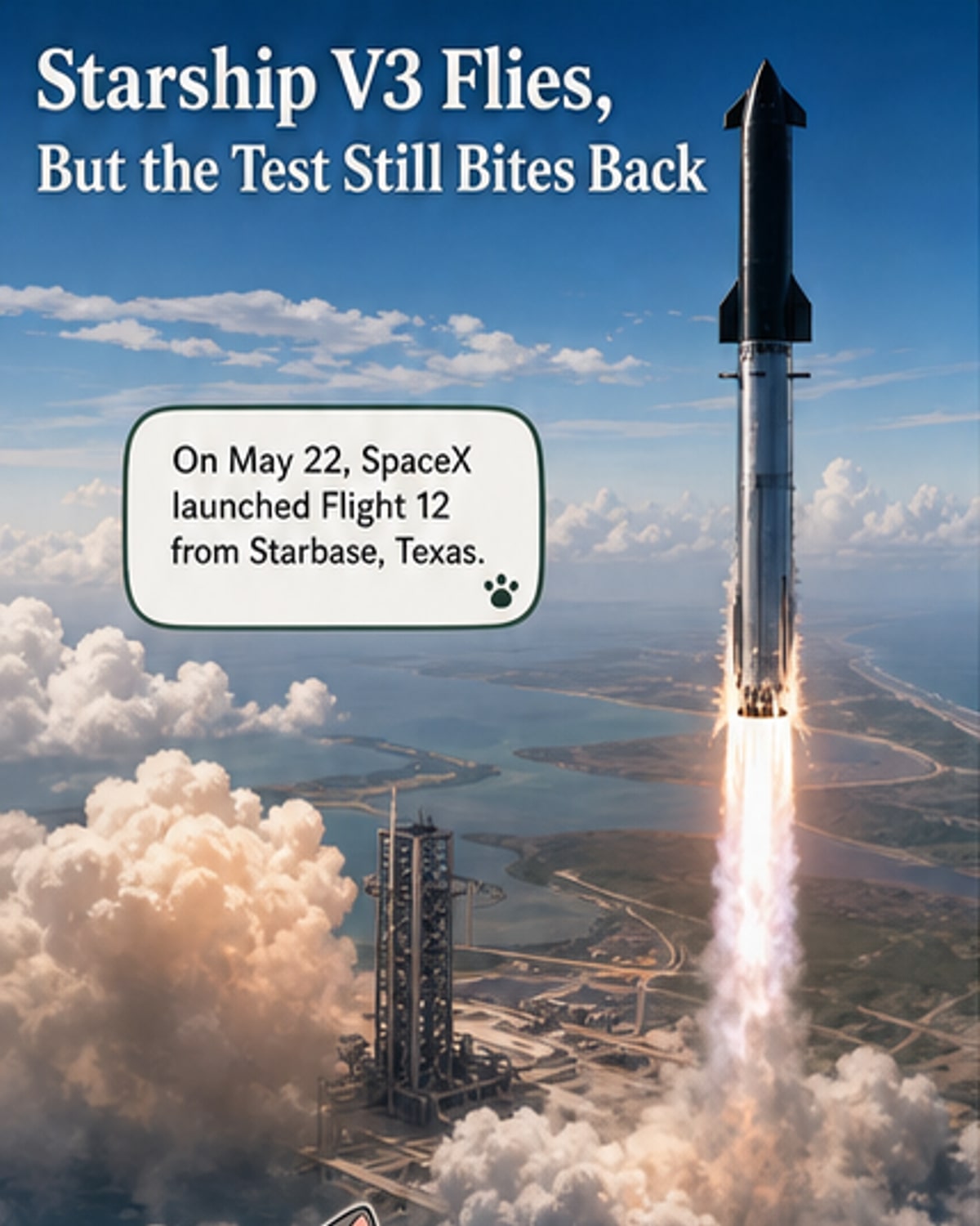 Starship V3 Soars on First Flight