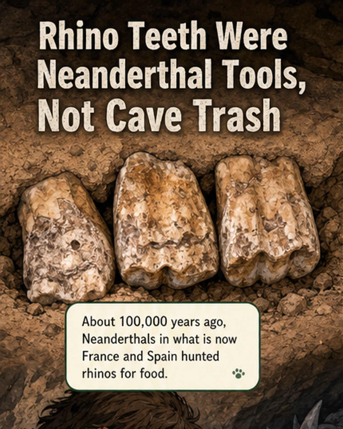 Neanderthals repurposed rhino teeth