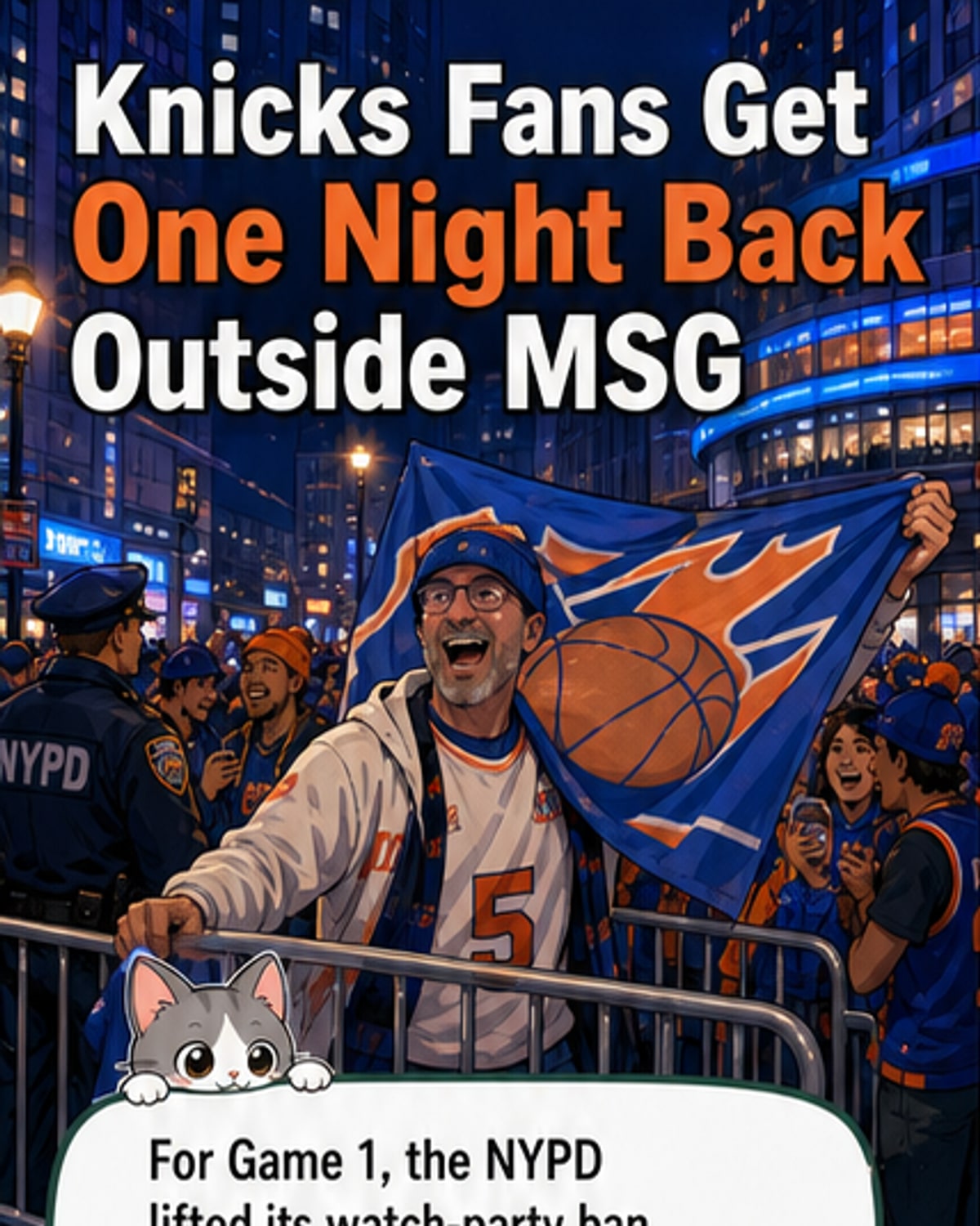 Knicks Fans Can Party Outside MSG Again
