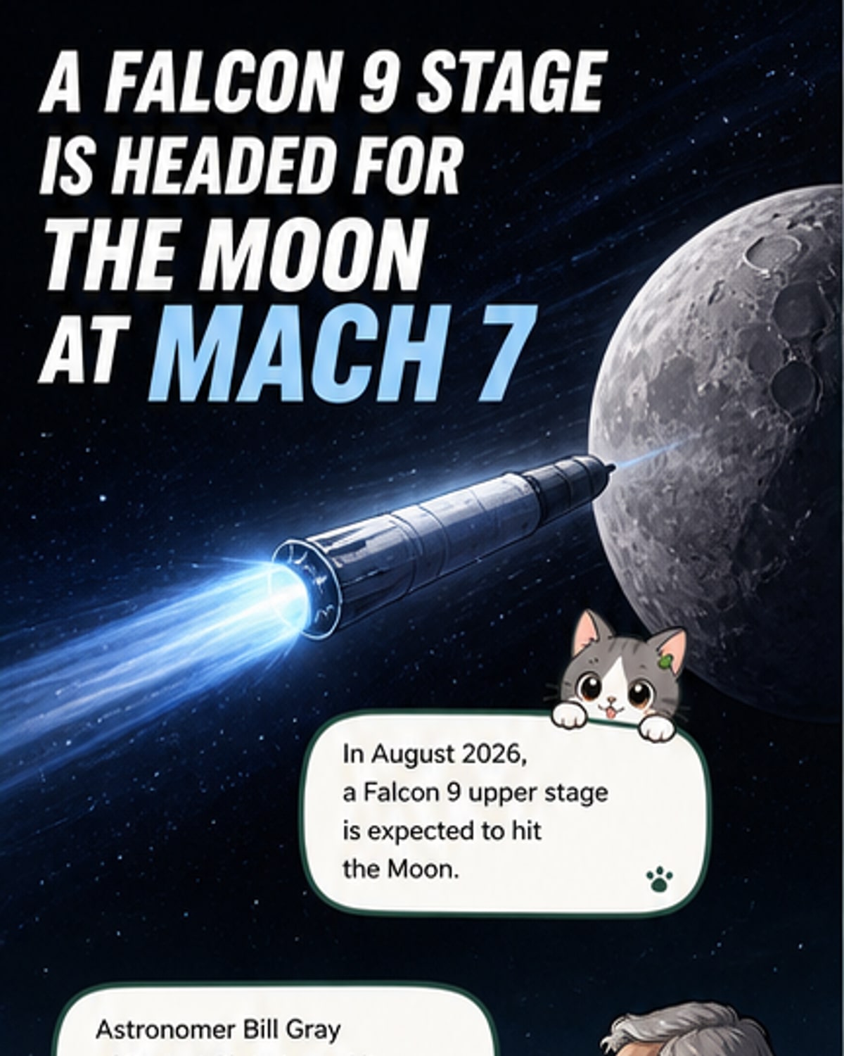 SpaceX Rocket Stage to Hit Moon