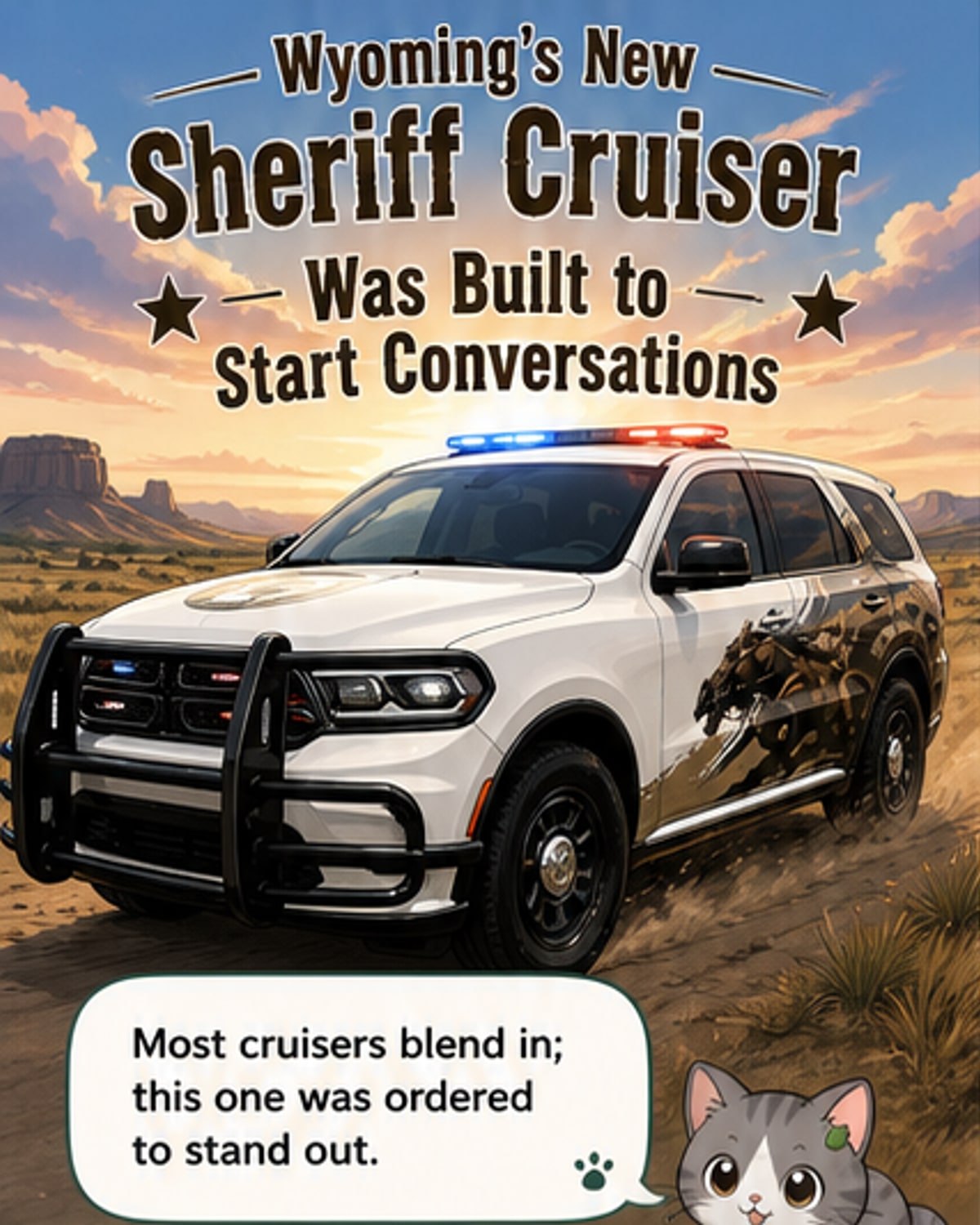Wyoming's New Sheriff Cruiser Looks Like a Western Movie