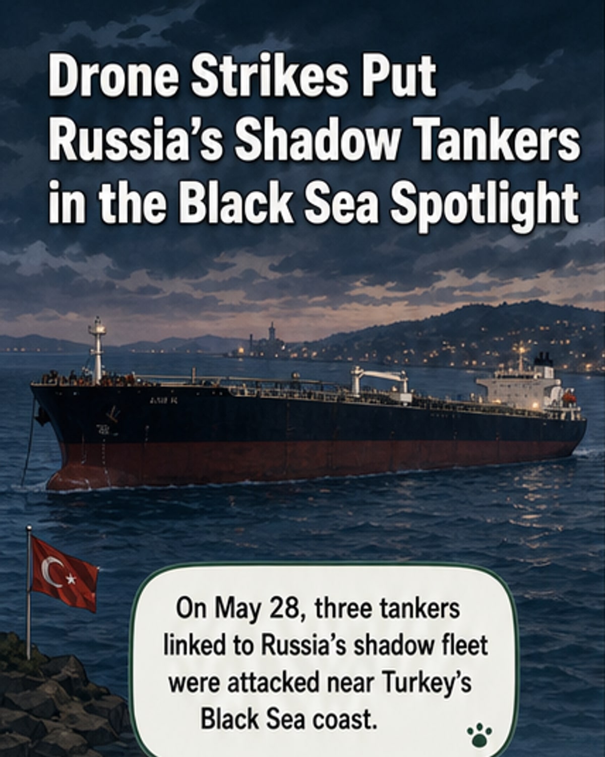 Drones hit 3 Russian shadow tankers