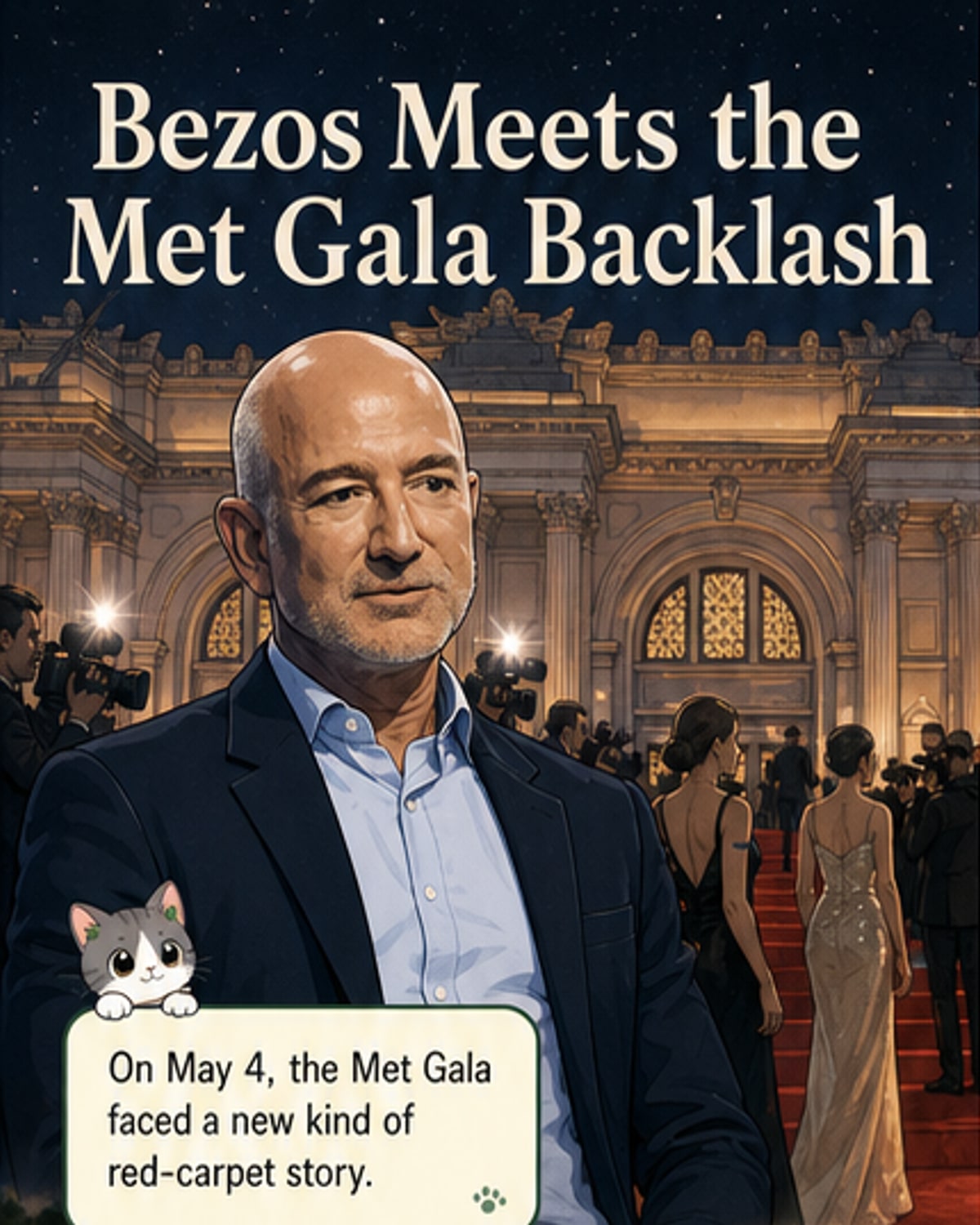 Protest Sign Mocks Bezos at Met Gala