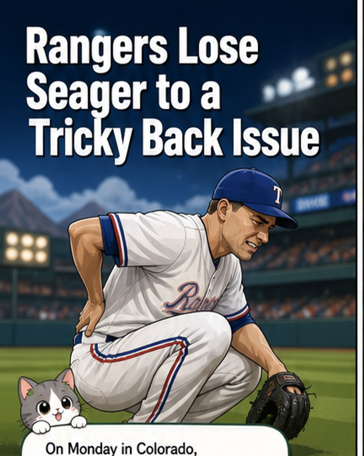 Seager sidelined with back issue